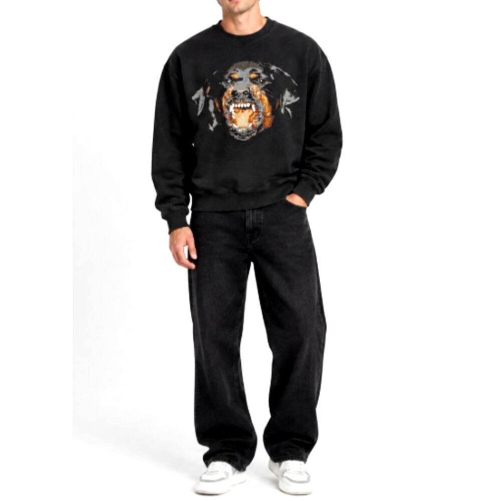 Givenchy Embroidered Rottweiler Sweatshirt Black Size M